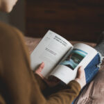 woman reading a book